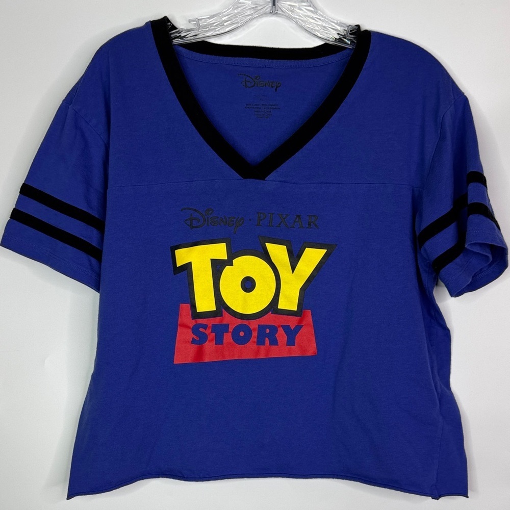 Disney Toy Story Blue Cropped Tshirt Size XL